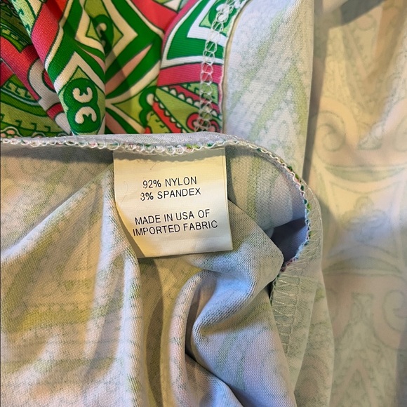 💚🩷 Melly M Pink Green Paisley Print Sleeveless Sheath Dress Size L EUC - Picture 5 of 8